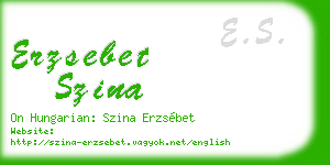 erzsebet szina business card